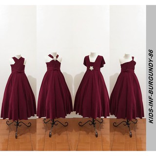 burgundy red infinity dress