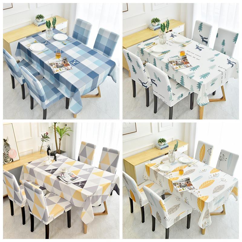 Nordic Dining Table Chair Cover Home Chair Cover Waterproof Tablecloth  Cotton Linen Cartoon Coffee Table Cloth Set | Shopee Philippines