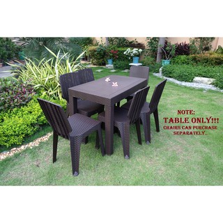 901 Plastic Rattan Table (24