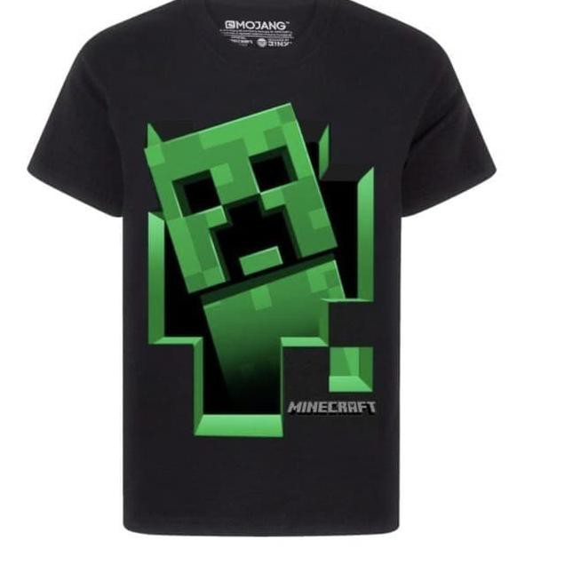 New Stock Minecraft Creeper Peeking Roblox Children S T Shirt Distro Tshirt Cartoon Shopee Philippines - creeper shirt roblox