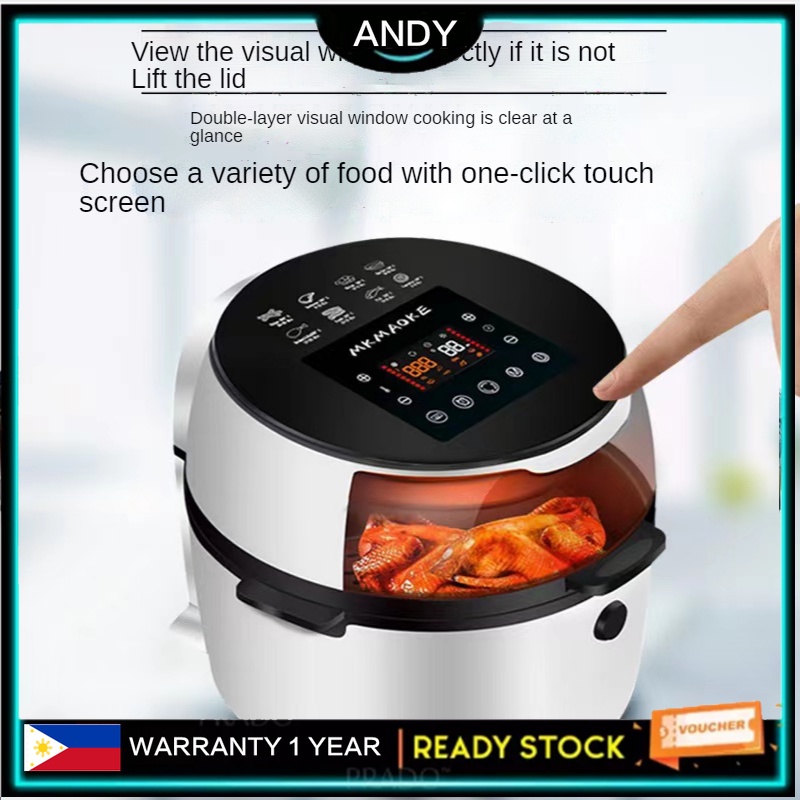 220v 8L Large Capacity Air Fryer Electric Visual Intelligent Automatic