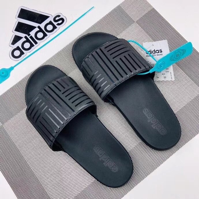 adidas slippers gray