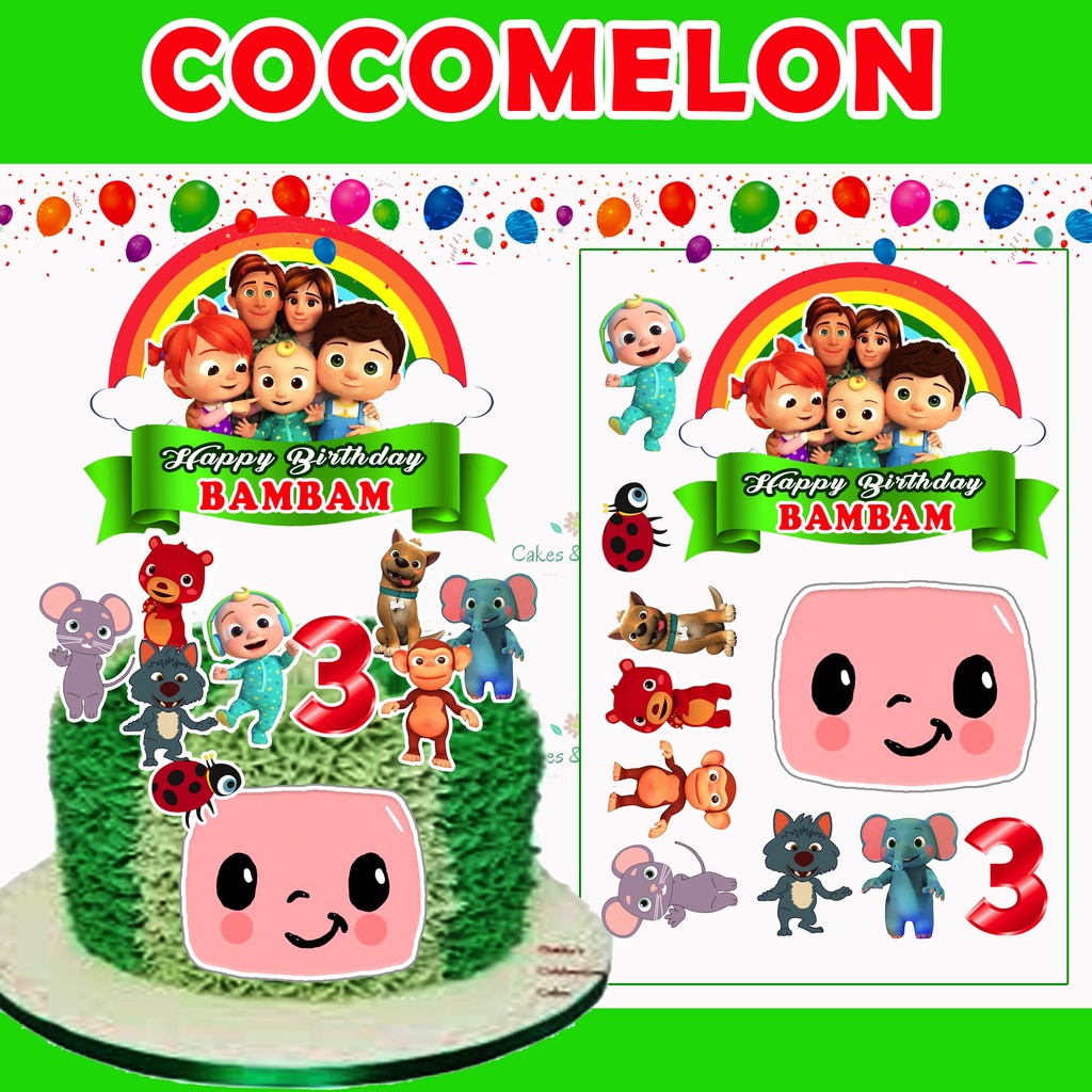 Shop cake topper cocomelon for Sale on Shopee Philippines for Cocomelon Cake Topper Printable Free
