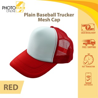 Plain Baseball Cap [Sublimation Mesh Cap  | Printing Design | Plain Trucker Mesh Cap] Personalized #7