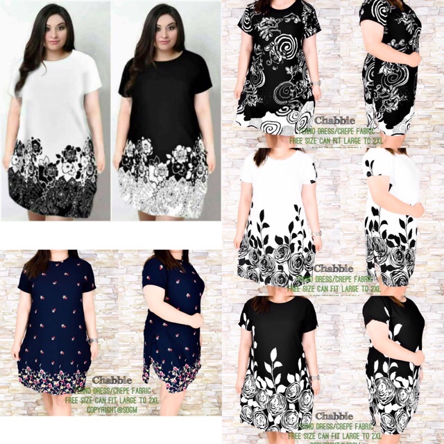 black and white dress for chubby