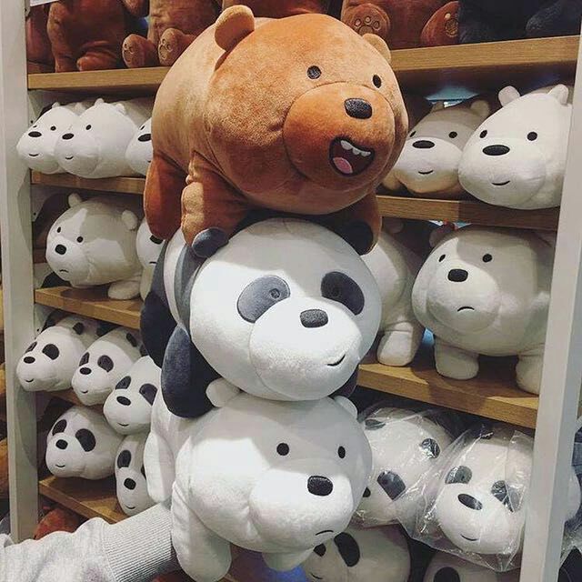 we bare bears stackable plush