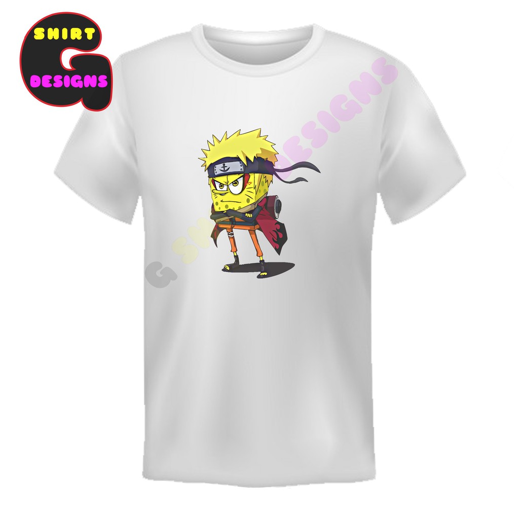 G Shirt Designs Spongebob Naruto Headband Fusion Shirts Shopee Philippines - naruto ripped shirt roblox