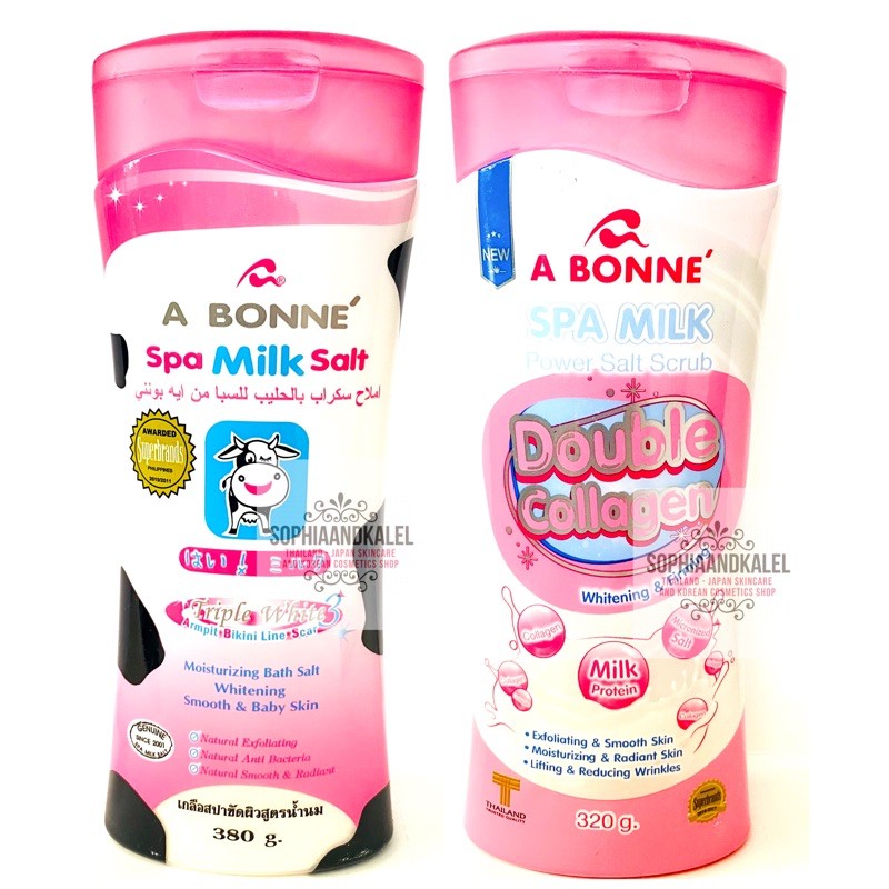 Abonne Spa Milk Salt in Bottle 380g / Abonne Power Salt Scrub Double