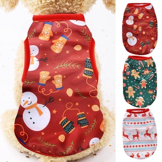 Hipidog New Christmas Dog Clothes Cotton Pet Clothing Hoodies For Small Cats Vest Shirt Puppy Costume