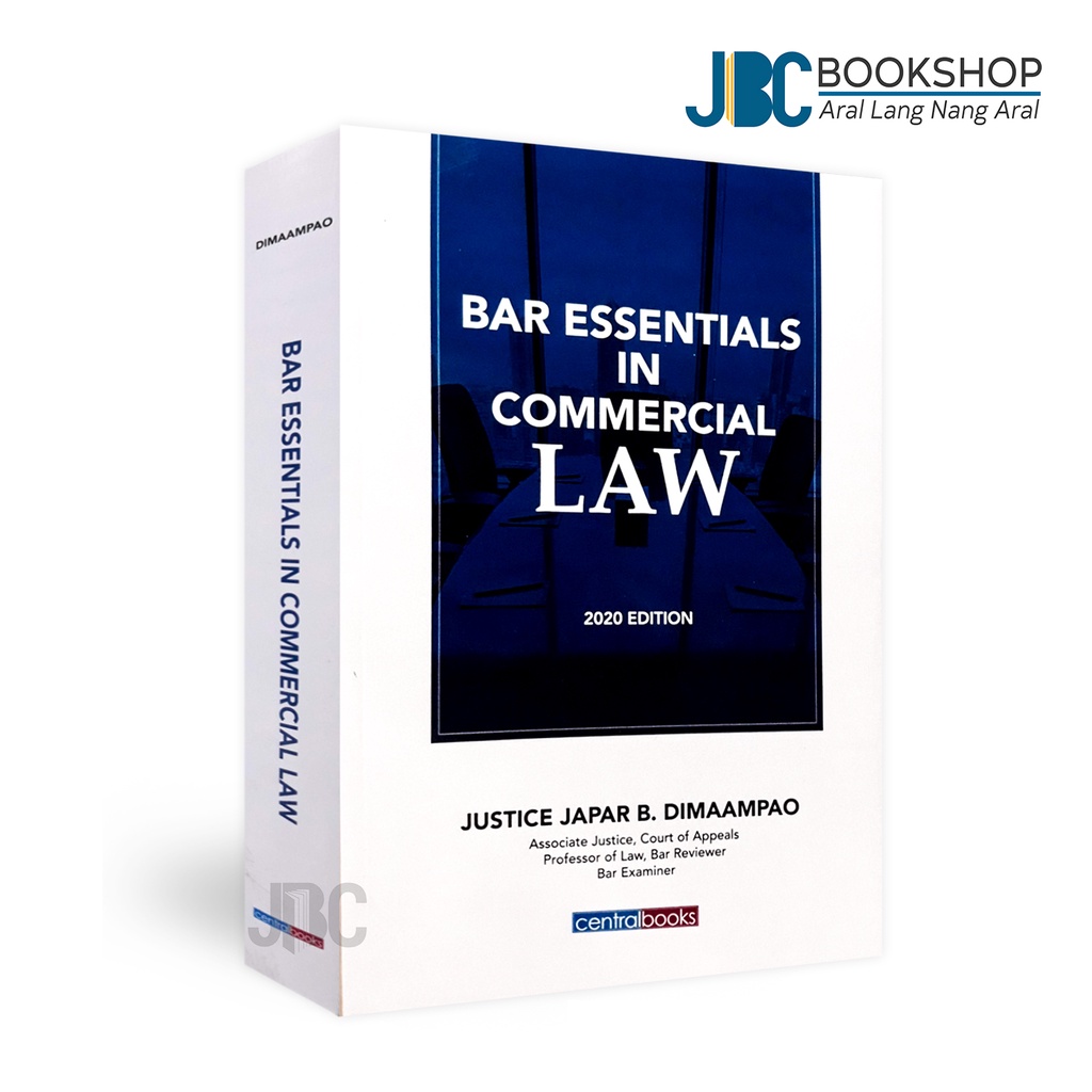 Featured image of Bar Essentials in Commercial Law 2020 by Justice Japar B. Dimaampao