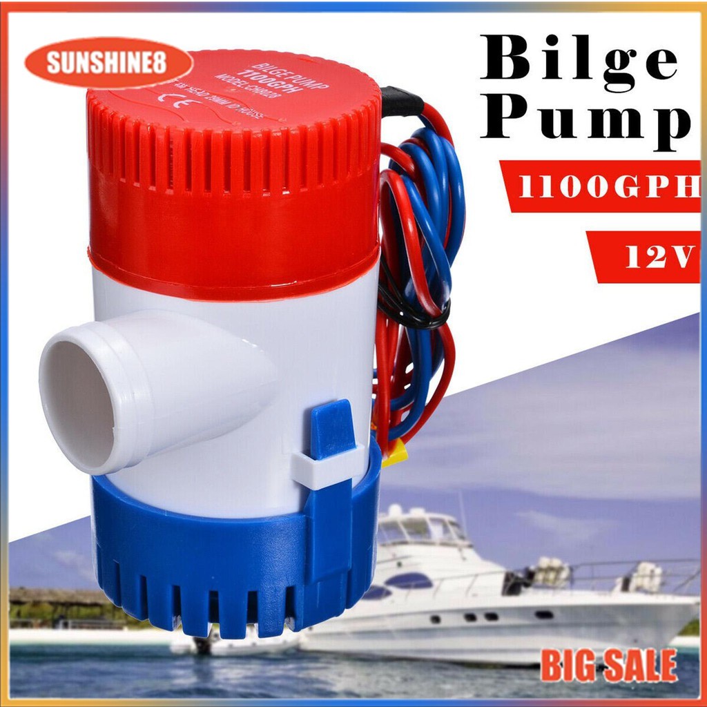 12V 3000GPH Fishing Boat Bilge Pump Marine Submersible Water Pump Camping Yacht