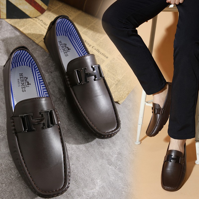 hermes slip on mens