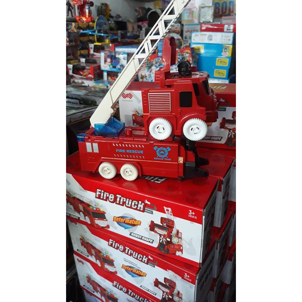 Fire Truck Deformation Robot Car Toy For Kids Shopee Philippines