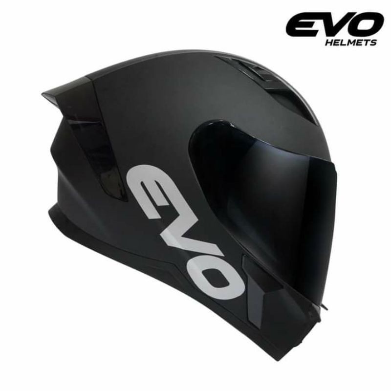evo helmet dual visor matte black