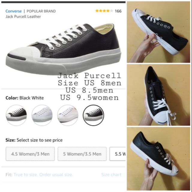 size chart jack purcell