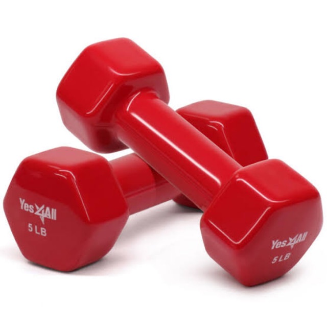 hexagon-5-6-7-pounds-lbs-vinyl-coated-dumbbells-live-up-brand-pair