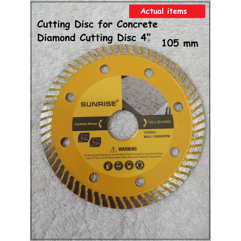 Cutting disc Sunrise Diamond Cutting Disc 4” Cutting Disc For Concrete ...