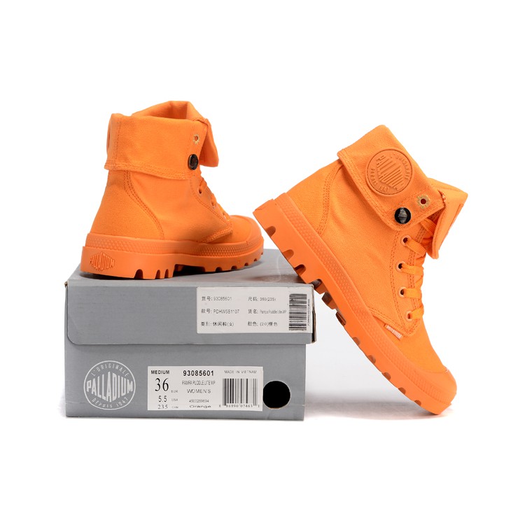 palladium orange boots