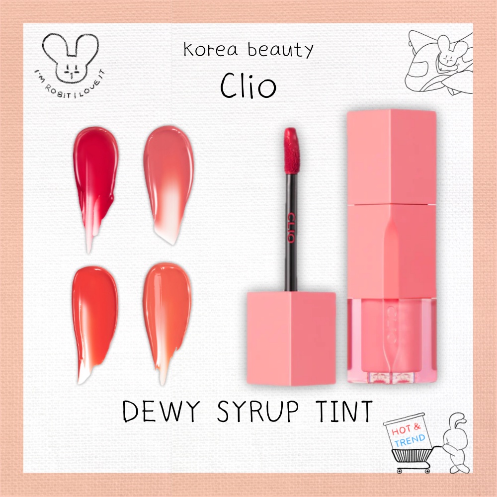 [CLIO] DEWY SYRUP TINT 4 types korean lip tint / clio lip / clio tint ...