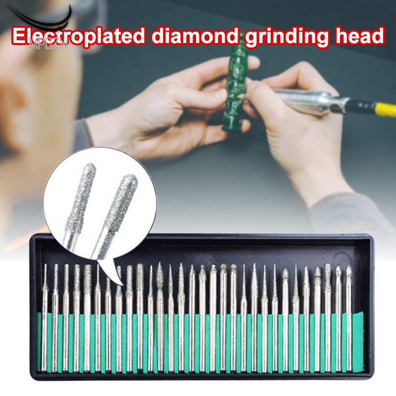 30pcs Diamond Coated Cylindrical Burr Chainsaws Sharpener Stone File