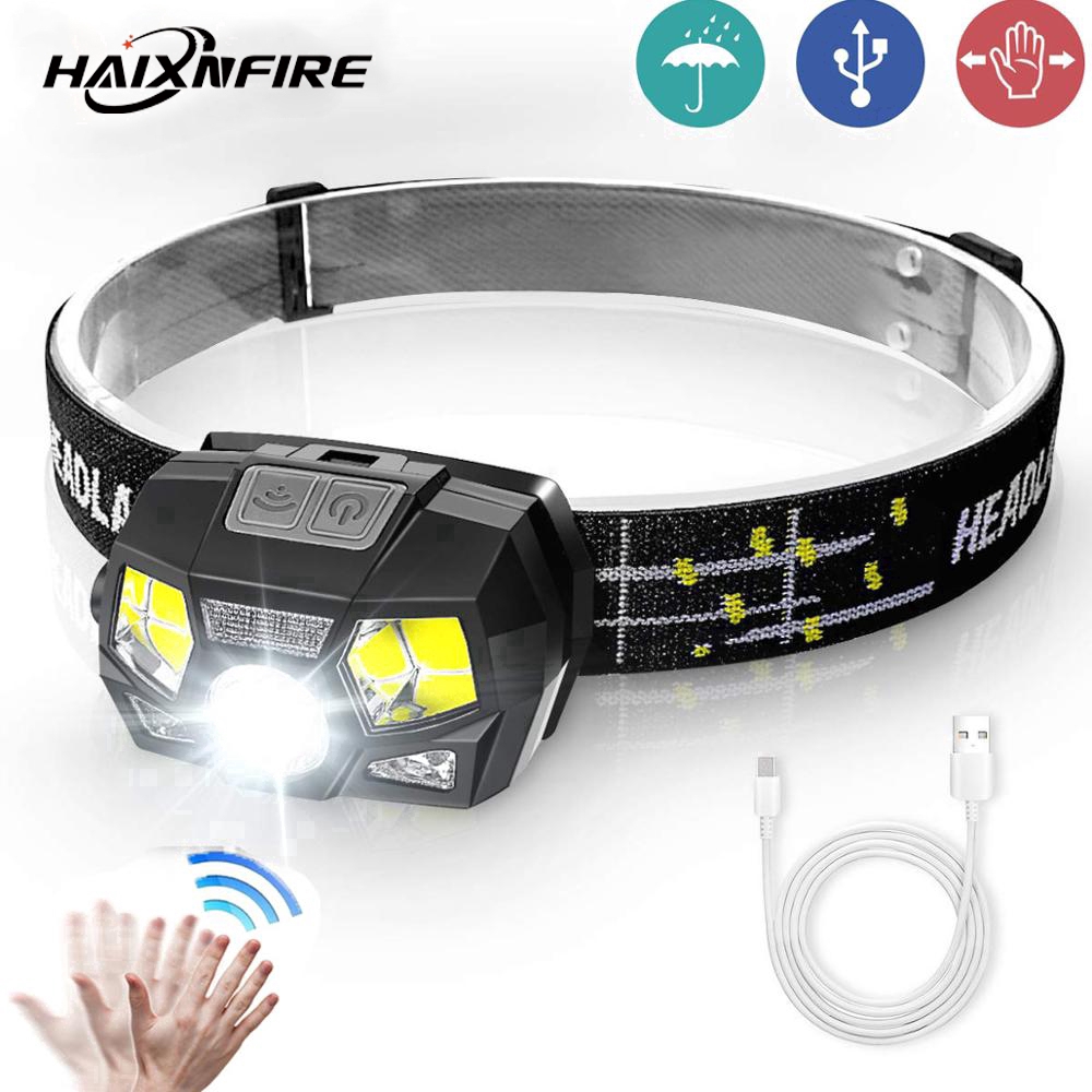 HAIXNFIRE powerful ultrabright LED headlight rechargeable human motion