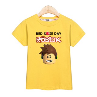 Kids Fashion Tshirt Roblox Boy Short Sleeve Tops Child Shirt Shopee Philippines - yellow shirt roblox