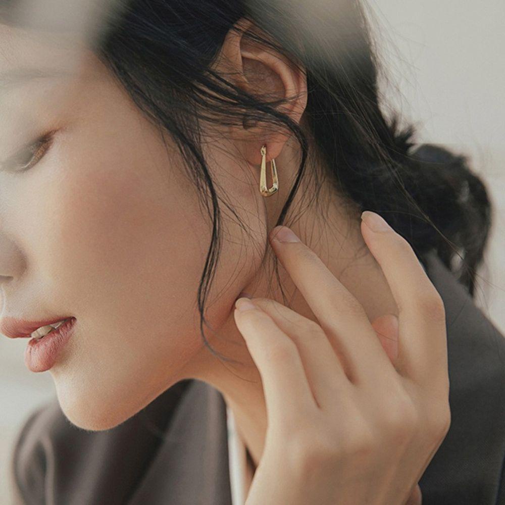 MALCOLM Popular Korean Style Earrings Ladies Geometric Hoop Earrings Women Stud Earrings Fashion Match Luxury Etrendy Ear Jewelry Exquisite Gift Ear Accessories Square Shaped/Multicolor