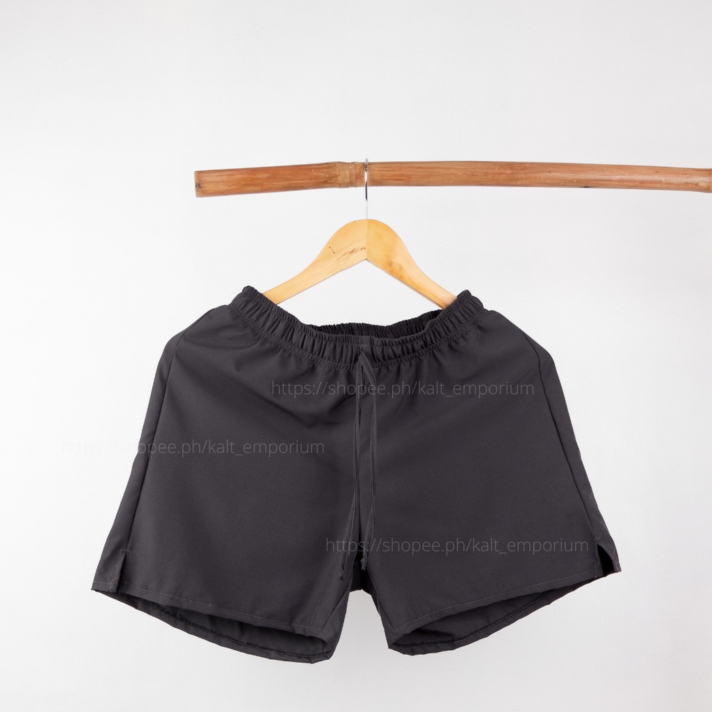 Loungewear Taslan Drawstring Gym Shorts Women's Pambahay Casual (Dark