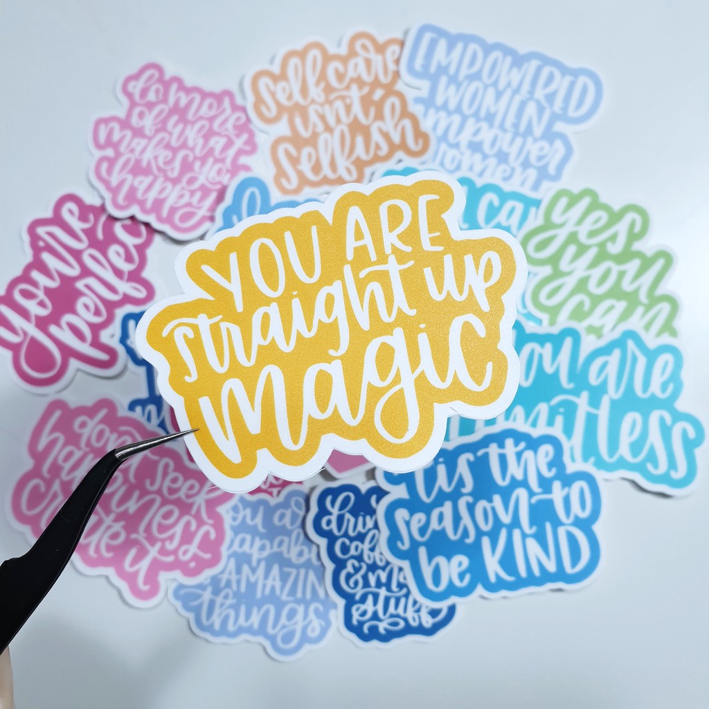 Motivational Stickers in Waterproof Vinyl Aesthetic stickers Shopee