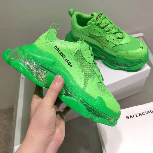 green colour sneakers