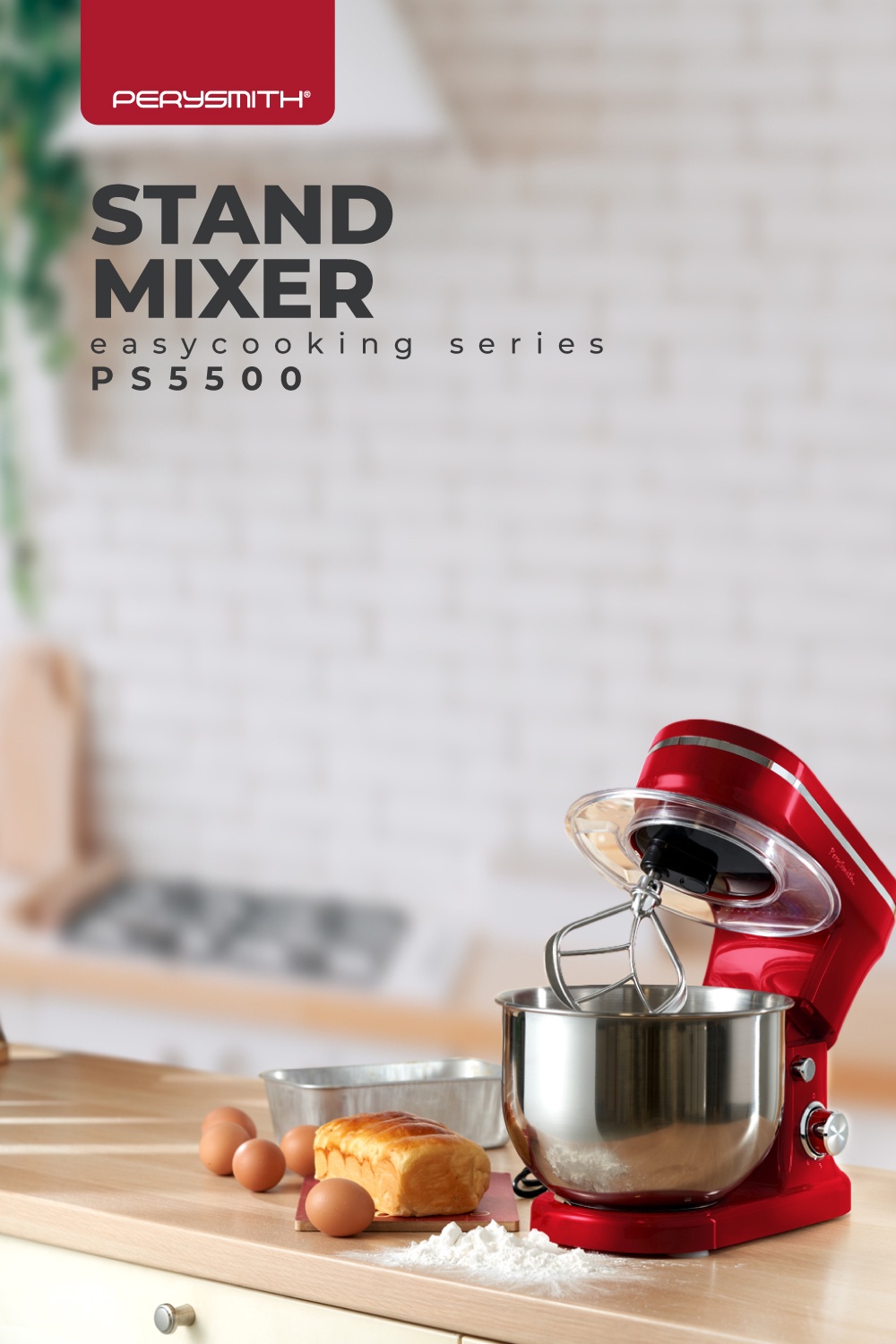 PerySmith 5.5L Stand Mixer 1200W EasyCooking Series PS5500 | Shopee ...