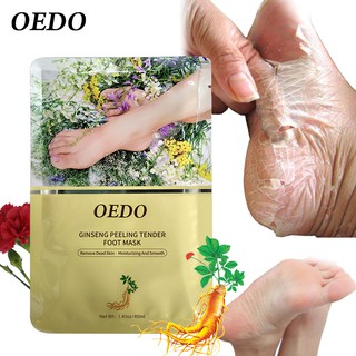OEDO 1Packs Ginseng Exfoliating Tender Foot Membrne Magic Skin Peeling Dead Skin Feet Mask Socks Sosu Socks For Pedicure Socks Foot Mask