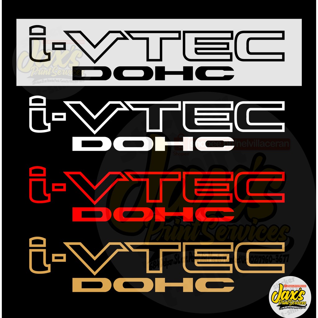 I-VTEC DOHC Vinyl Stickers Decals