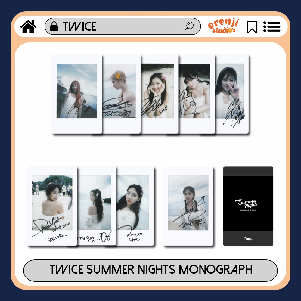トレカ9枚付きTWICE MONOGRAPH Summer Nights写真集