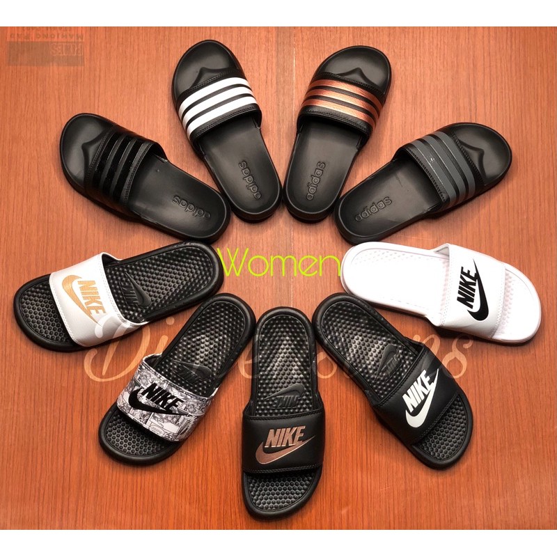 women's nike benassi slides