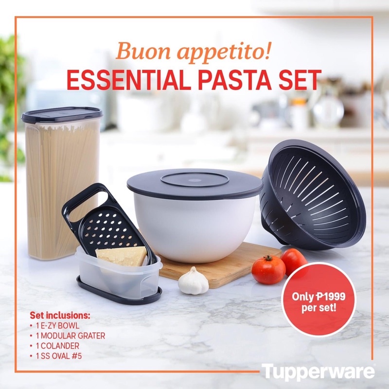 Tupperware Essential Pasta Set | Shopee Philippines