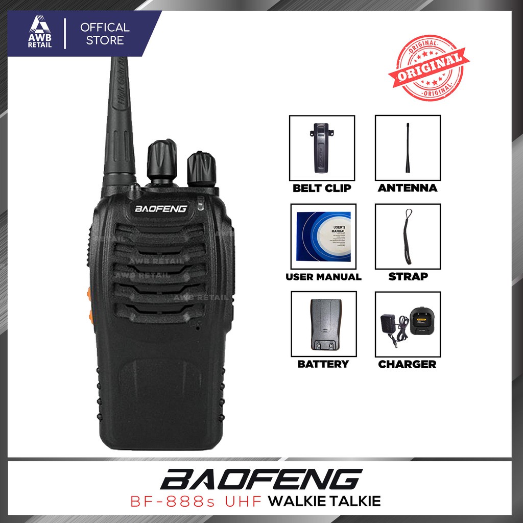 Baofeng/Platinum BF888s Walkie Talkie UHF Transceiver TwoWay Radio