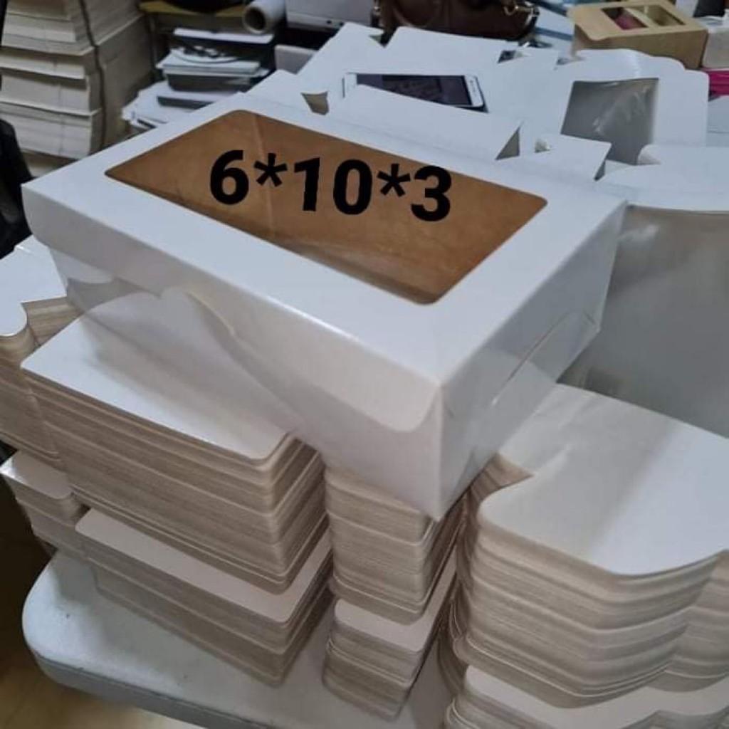 6x10x3 Cake Box and Pastry Box (Dozen Donut Box) / 10 or 20 pcs per pack