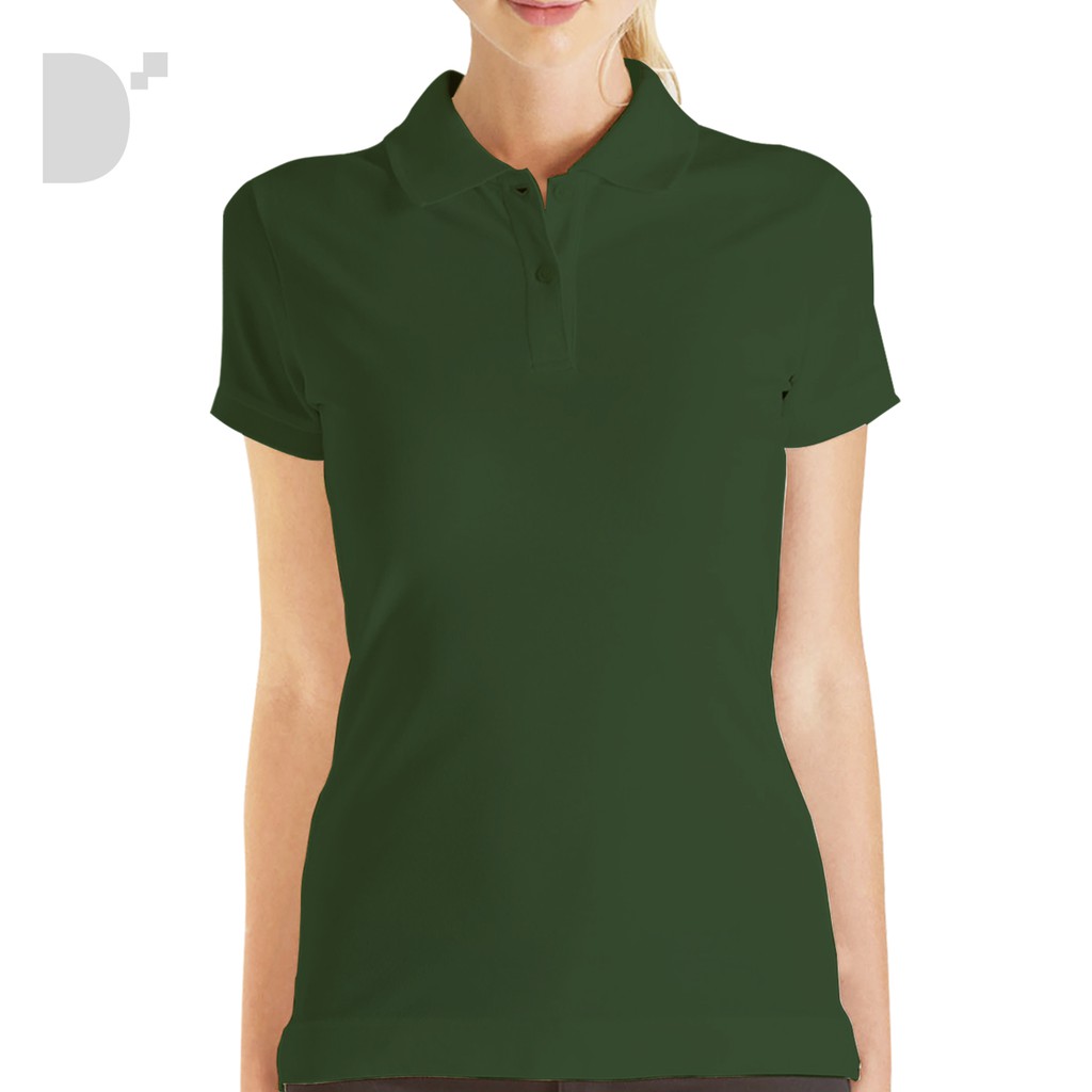 ladies green polo shirt