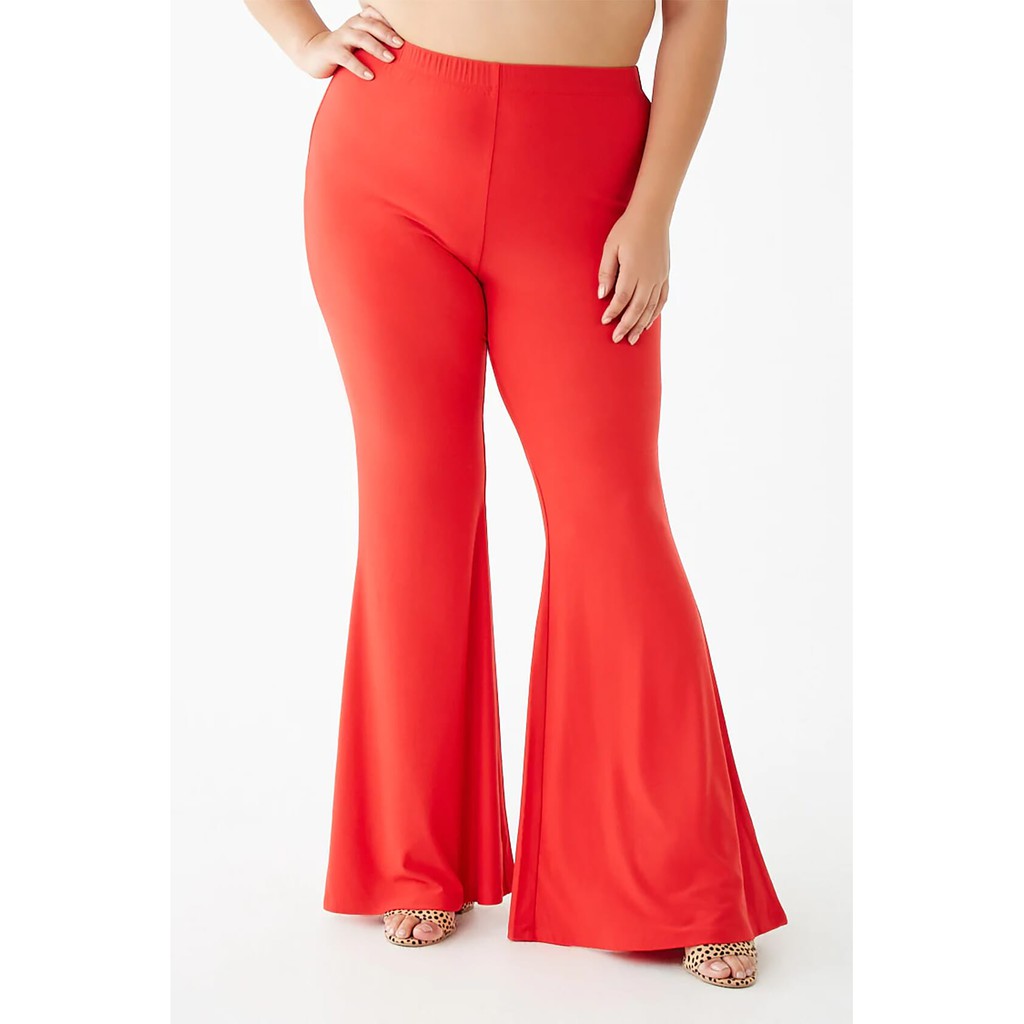 flare pants red