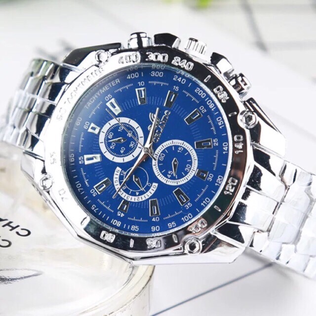 blue waterproof watch