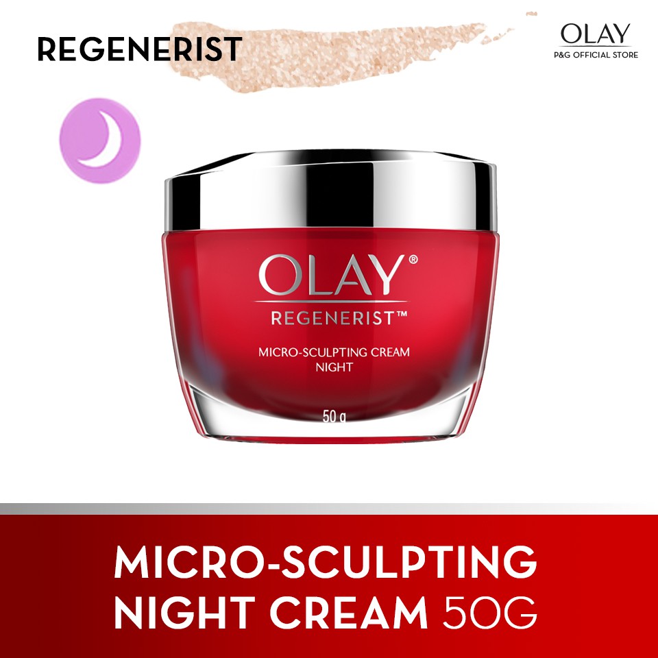 Olay Regenerist MicroSculpting Night Cream Moisturizer 50G (Skincare/Anti Aging) Shopee