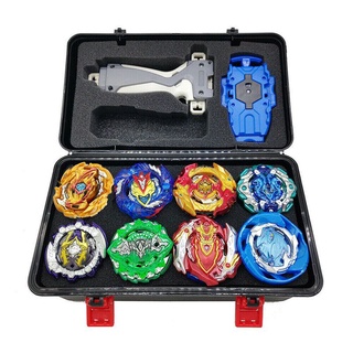Portable Box Case Toy Details about   8Pcs Beyblade Gold Burst Set Spinning With Grip Launcher 