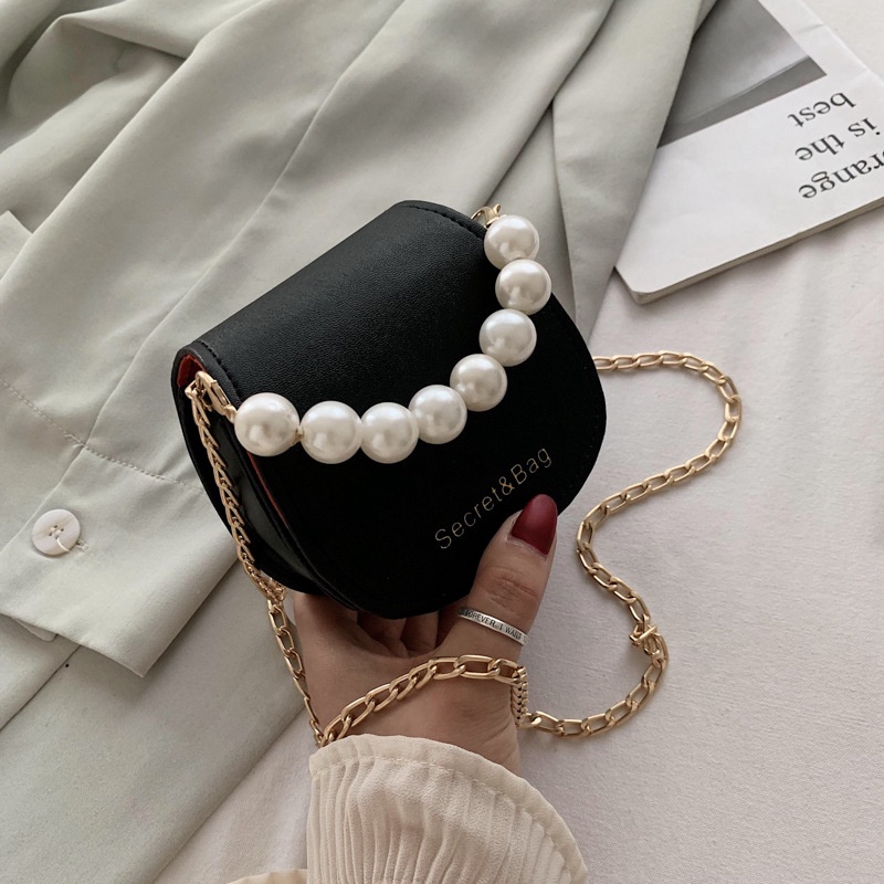 Mini Cross-body Mobile Phone Shoulder Bag Woven Pearl Tassel Cover ...