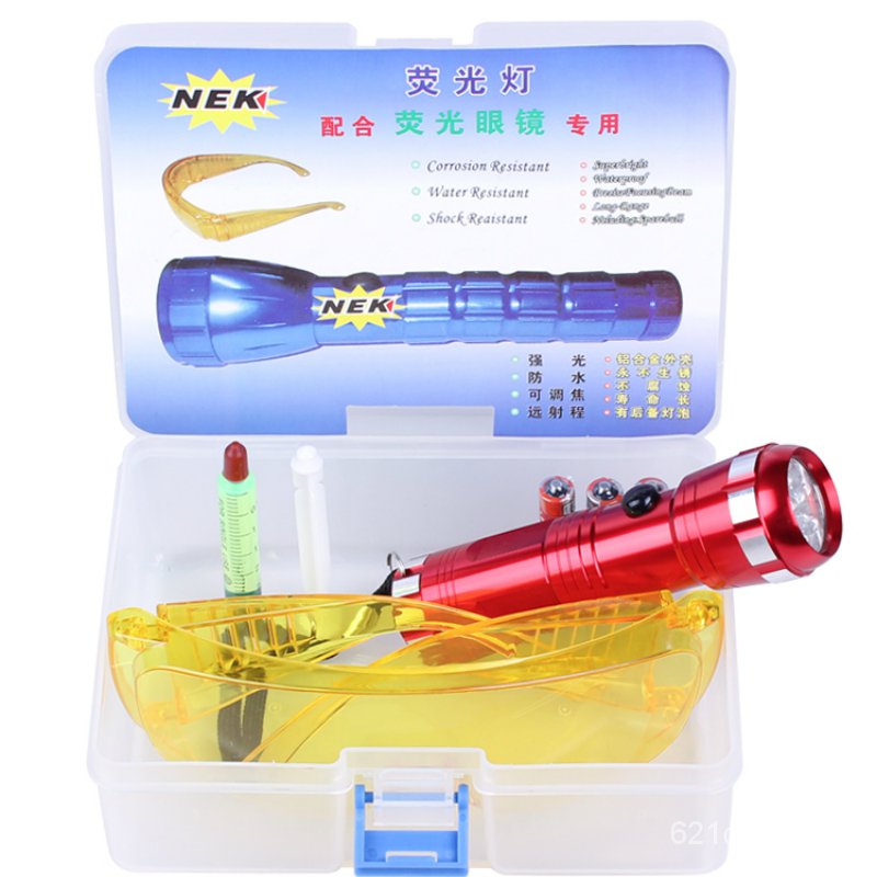 A/C R134a Ultraviolet Leak Detection Air Conditioning Refrigerant System Leak Test Detector UV