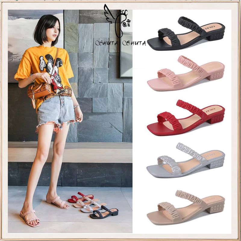 FASHION SLIPPERS 3305 Korean fashion strap slide slippers for ladies