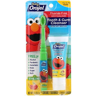Orajel, Elmo Tooth & Gum Cleanser, Fluoride-Free, 3-24 Months, Bright Banana Apple, 1 oz (28.3 g) #1