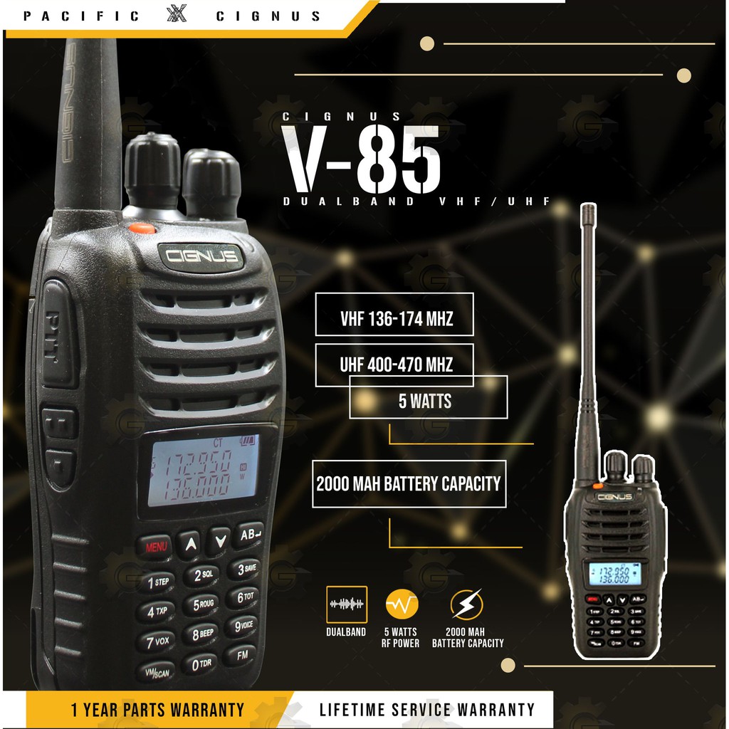 Cignus v85 Dualband Two Way Radio Shopee Philippines