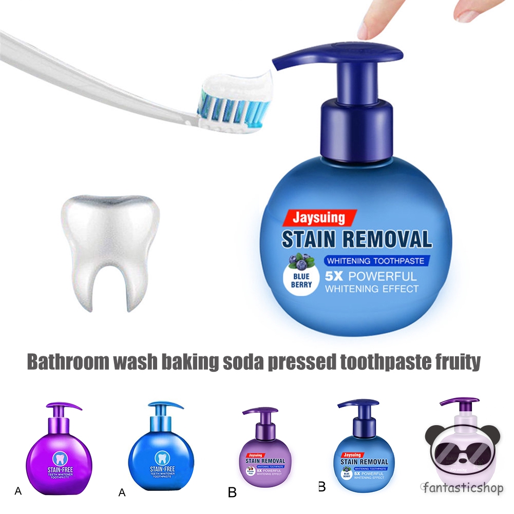 Baking Soda Toothpaste Whitening Stain Remover 220g Press Intensive
