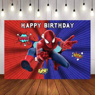 Spiderman Backdrops Cartoon For Boy Birthday Party Photography Black Spider Silk Backgrounds Photocall For Children Birthday Party Decor Custom Name Photo Shopee Philippines - roblox party favor boxes treat goodie bag loot box birthday party boys black red